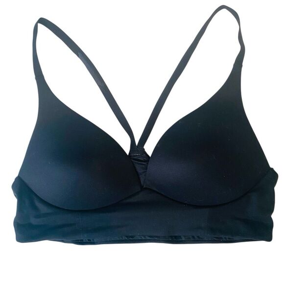 Victoria's Secret Racerback Soft Lightly Lined Plunge Sports Bra Black Size 34B - Picture 3 of 4
